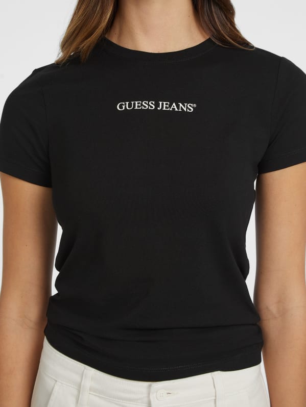 GUESS JEANS Slim Logo Tee Black XS