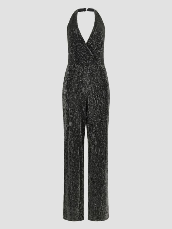 Grey glitter jumpsuit top