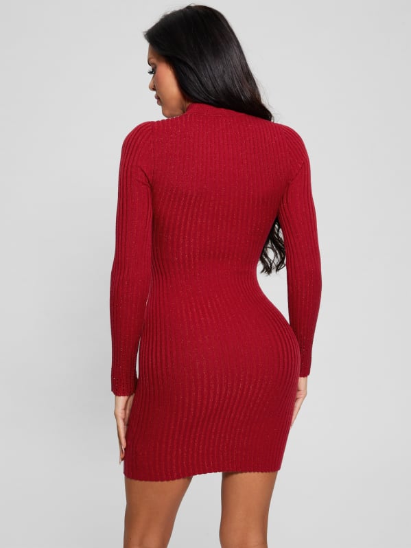 Guess red sweater dress best sale