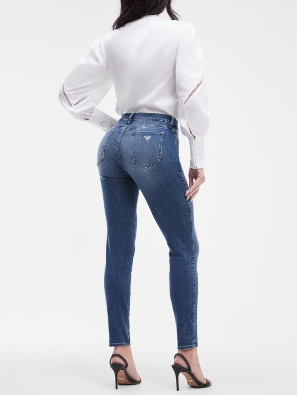 Eco Sexy Curve Mid Rise Skinny Jeans GUESS Canada