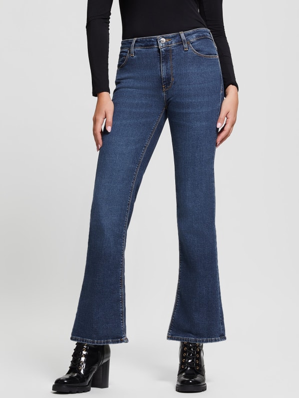 Bootcut Ultra-Low Rise Jeans in Cerise Wash, GUESS.ca