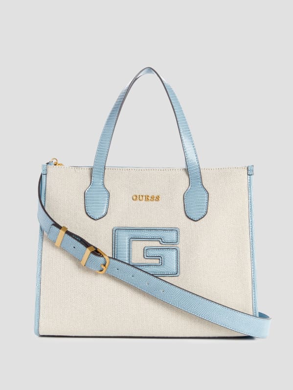 G Status Snake-Embossed Tote | GUESS