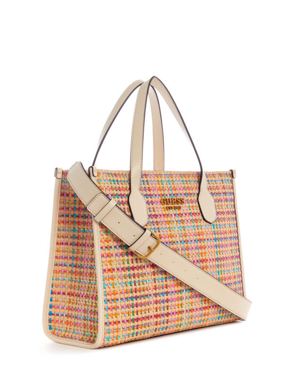 Silvana Multicolor Straw Tote GUESS Canada
