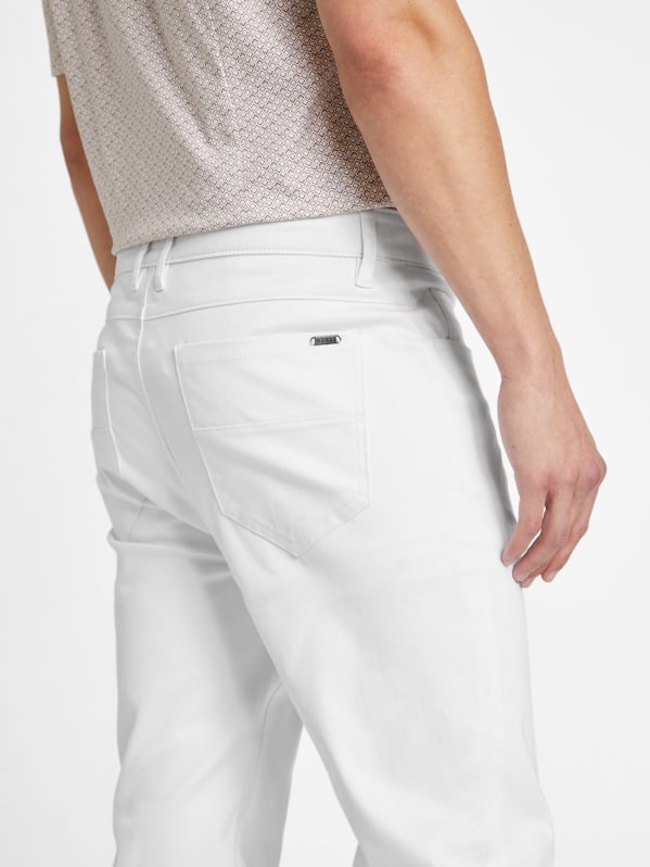 Ledger Solid Cotton Pant GUESS Factory Ca