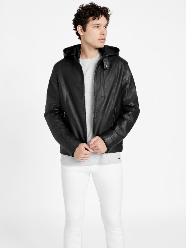 Roney Faux-Leather Jacket | GUESS Factory