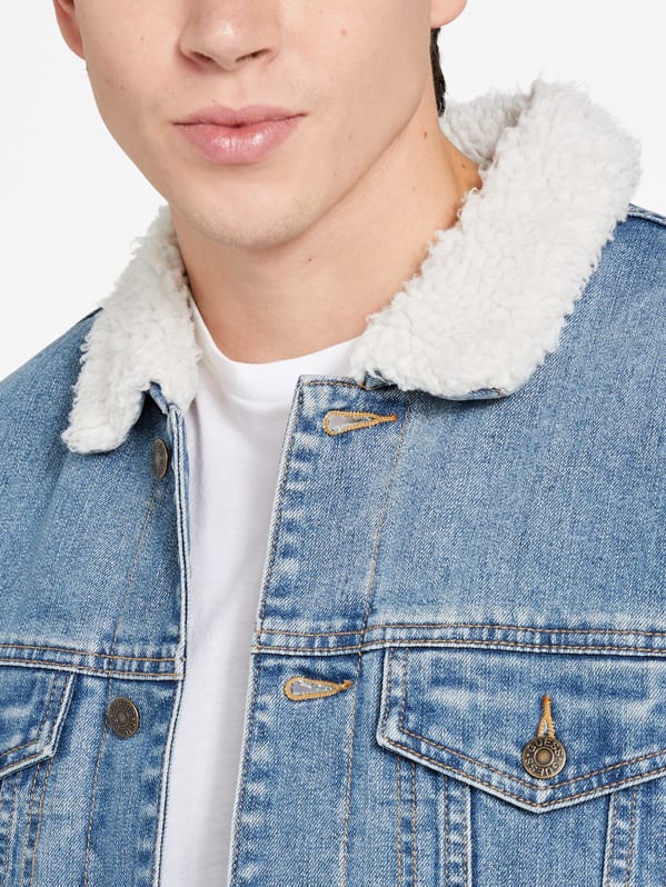 Braun Sherpa Jacket GUESS Factory