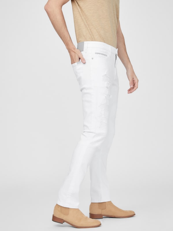 Hold op oversøisk Machu Picchu Barton White Distressed Jeans | GUESS Factory