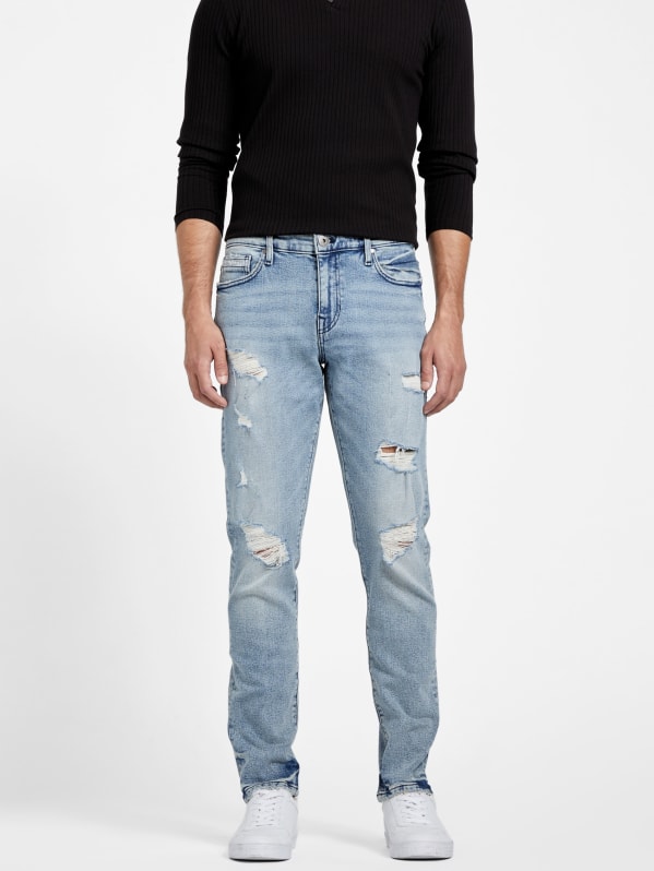 Guess ripped skinny jeans discount