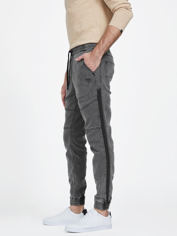 Men's jeans joggers - black P404   - Men's clothing online