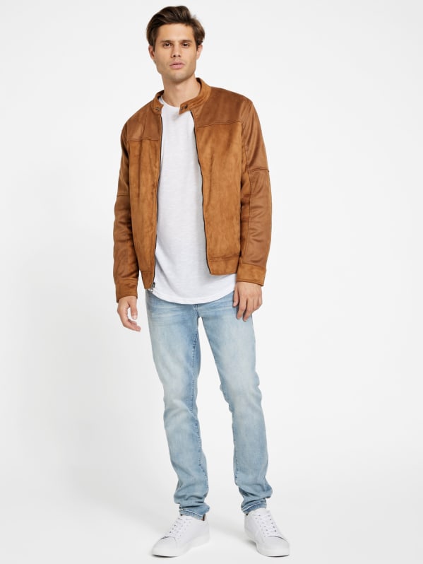 Guess suede jacket mens shop