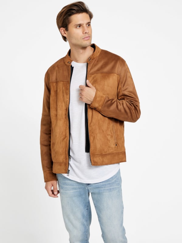 Guess suede jacket mens on sale