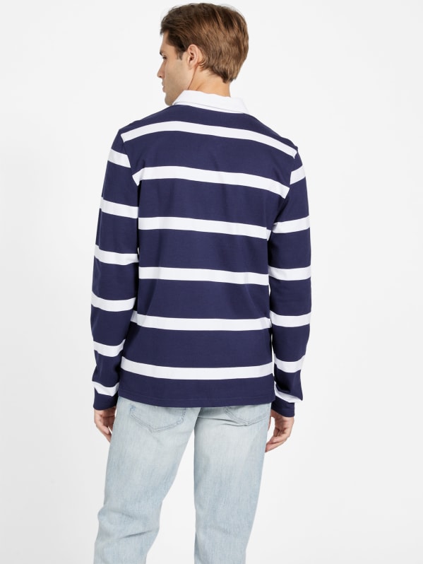 Striped long sleeve polo online