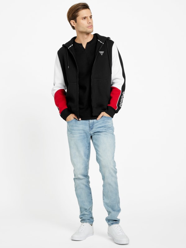 Eric Color-Block Zip-Up Hoodie | GUESS Factory Ca