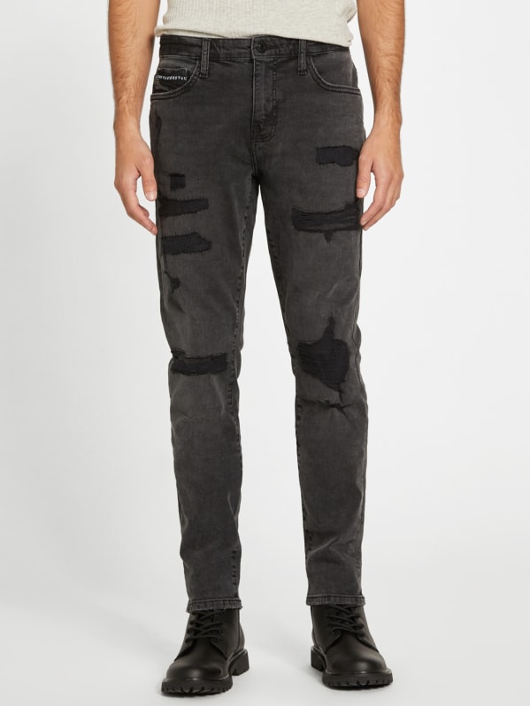 Peter Destroyed Straight Jeans GUESS Factory