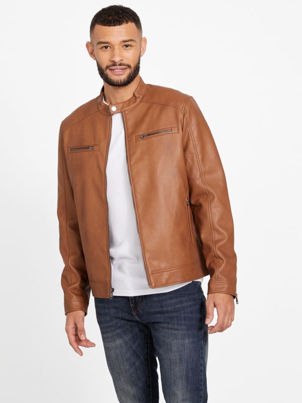 Guess men's faux leather coats & jackets Clearance