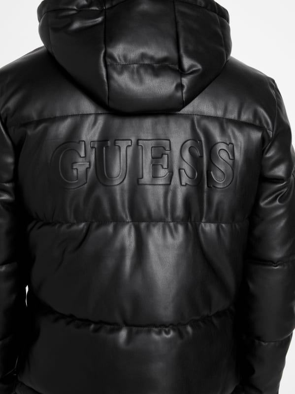 Koy Faux-Leather Hooded Jacket | GUESS Factory