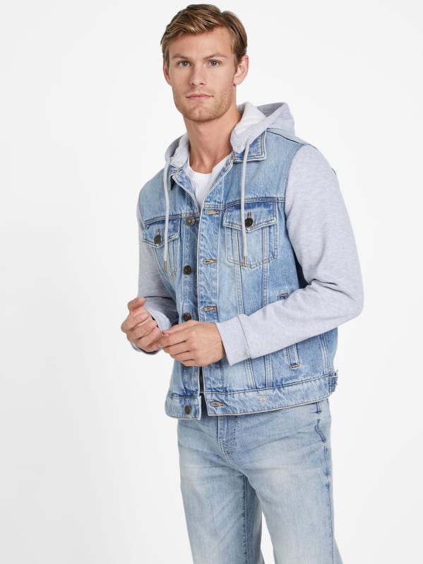 Guess hooded denim jacket clearance