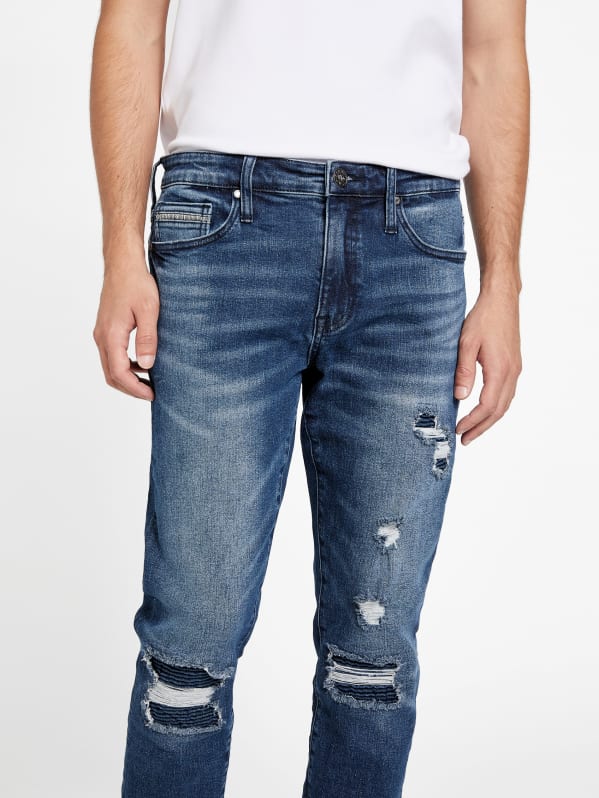 Guess ripped jeans mens on sale