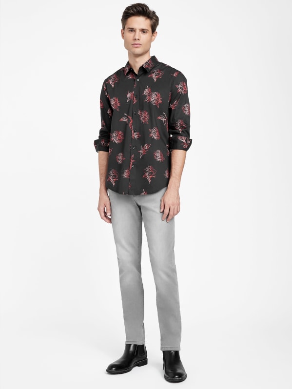 Guess mens floral shirt best sale
