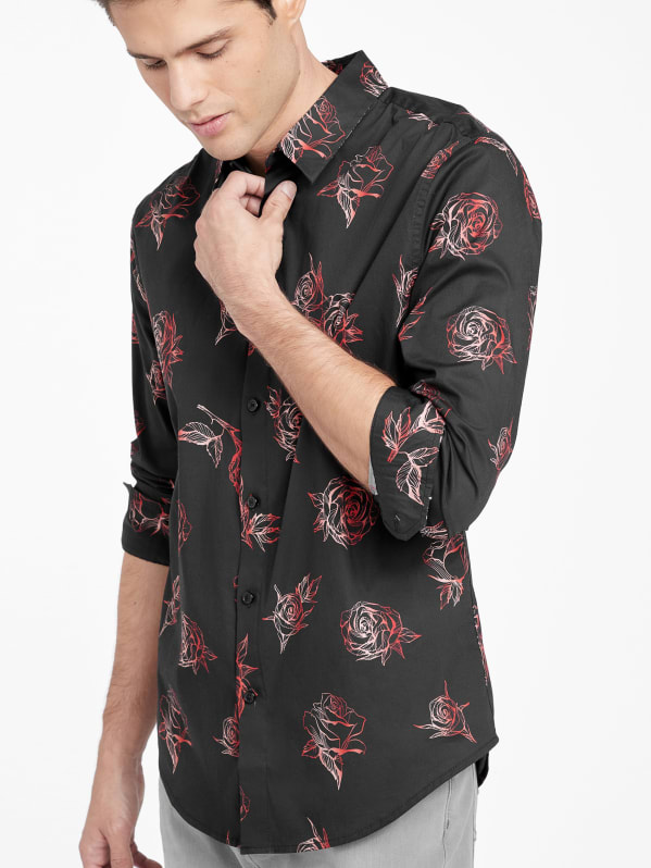 Khan Floral Shirt GUESS Factory Ca