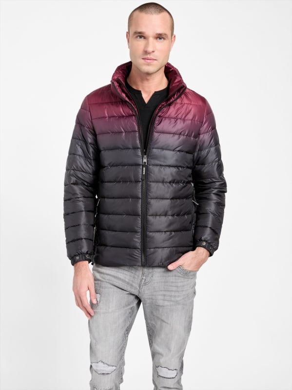 Factory Harrison Ombre Puffer Jacket Red S
