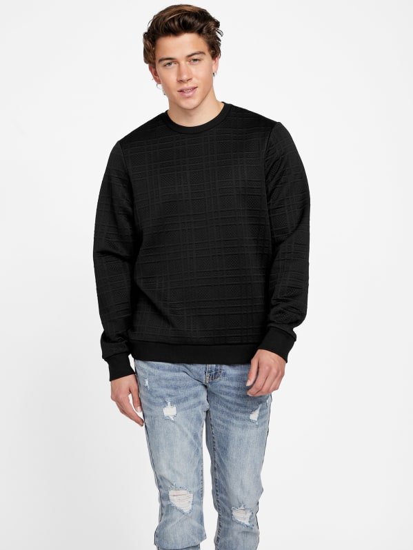  GUESS Men's Long Sleeve Logo Jacquard Knit Crew : GUESS:  Clothing, Shoes & Jewelry