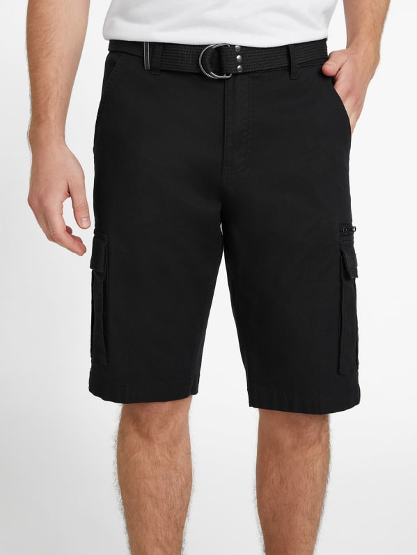 Factory Taylor Belted Cargo Shorts Black 33
