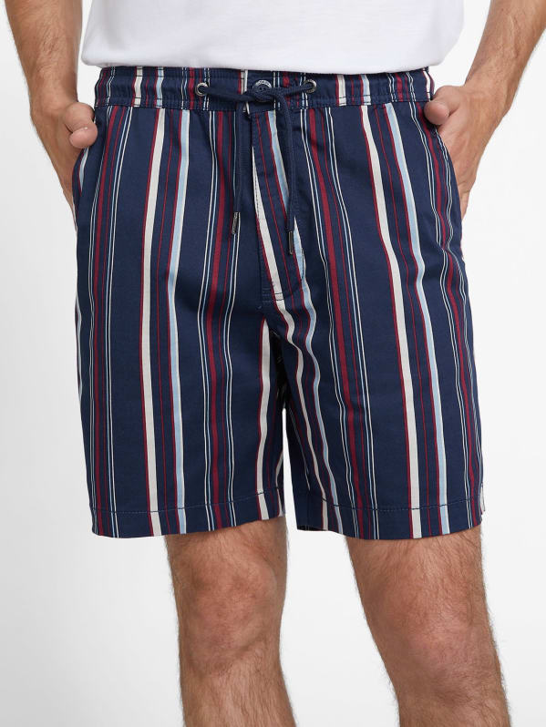 Guess striped drawstring shorts shop