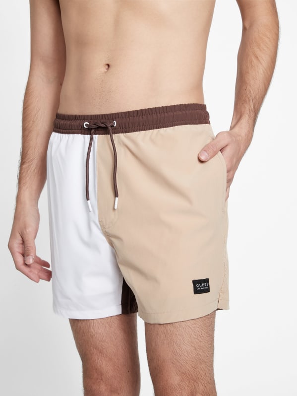 Guess color hotsell block shorts