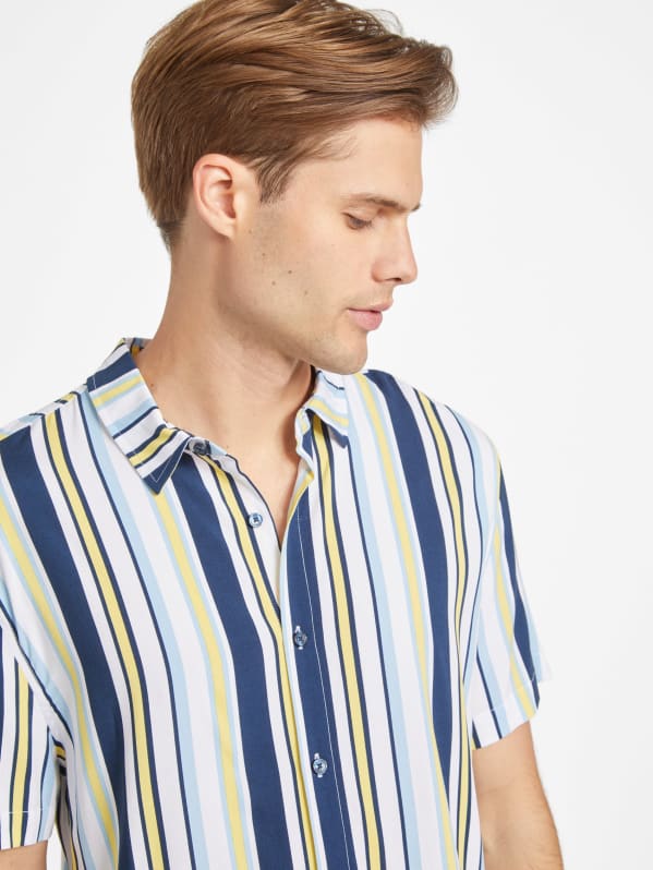 Guess striped shirt men outlet