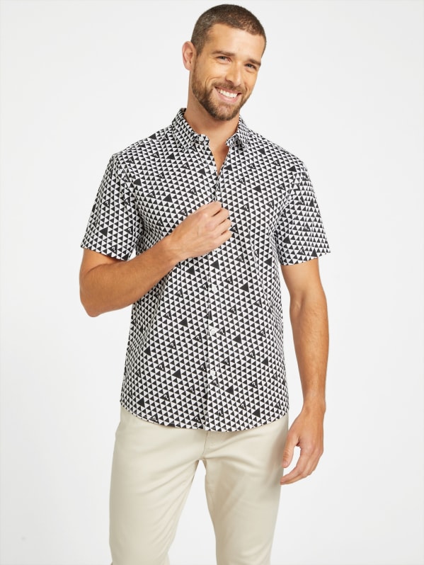 Liv Triangle Print Shirt | GUESS Factory Ca