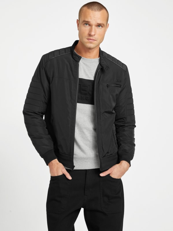 Ryan Padded Moto Jacket GUESS Factory Ca