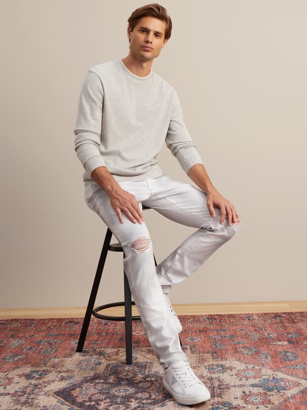 全国送料無料ギフト Adonis Factory GUESS | Crewneck Knit Textured ファッション雑貨