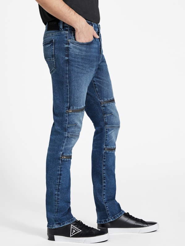 Eco Bruce Moto Skinny Jeans | GUESS Factory