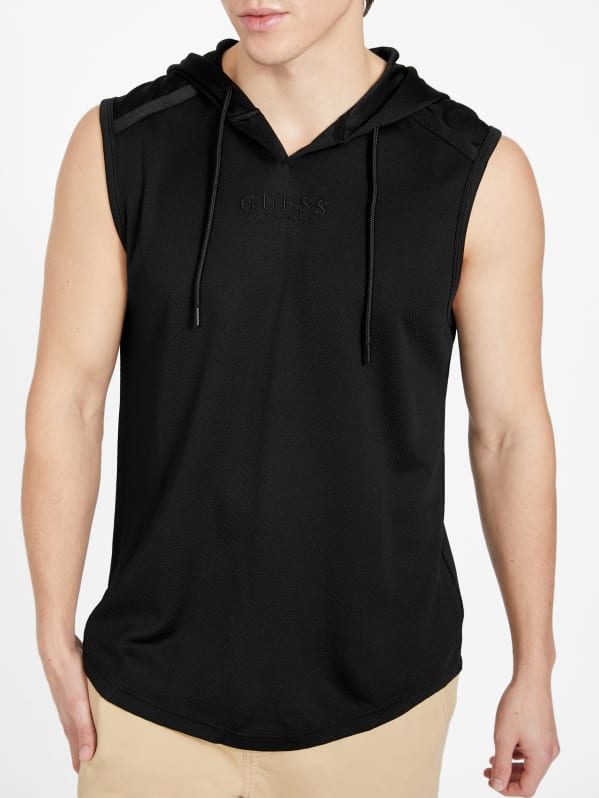 Guess sleeveless hoodie clearance