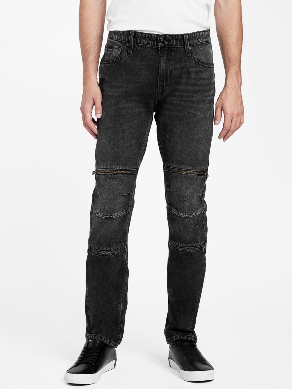 Grey moto jeans womens sale