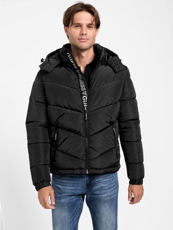 Black guess puffer jacket Clearance