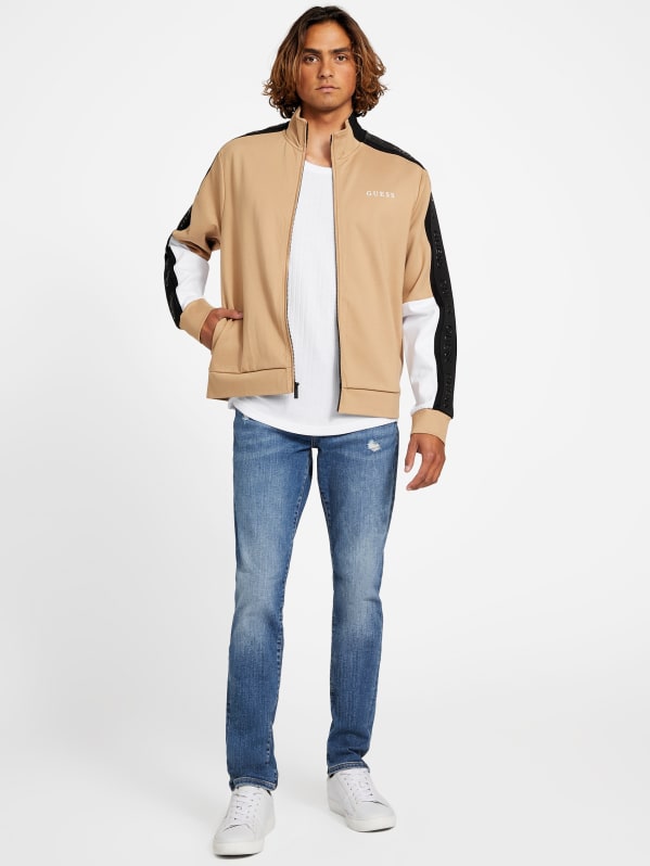 Factory Mateo Color block Logo tape Jacket Beige S