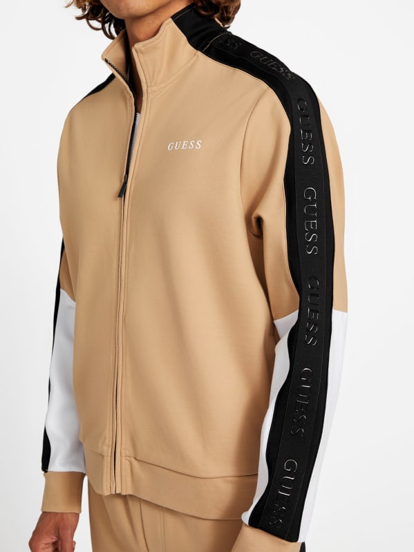 Factory Mateo Color block Logo tape Jacket Beige S