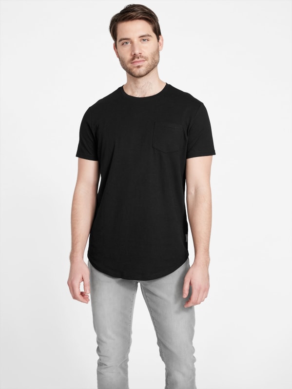 Guess longline logo hot sale tee