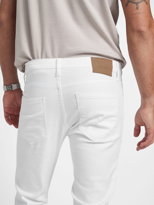 White guess jeans mens best sale