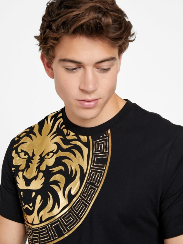 Versace lion t shirt hotsell