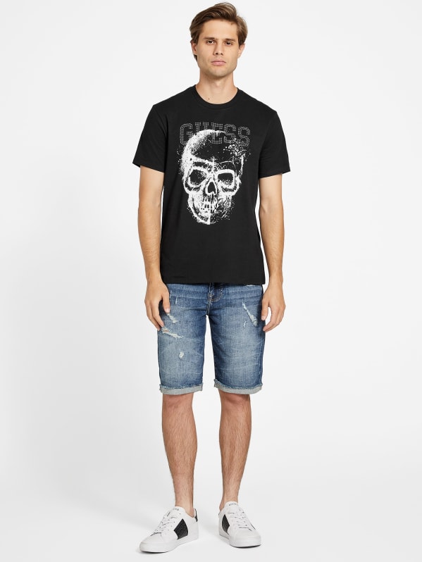 Guess skull t shirt shop