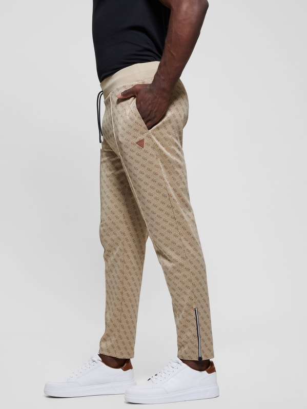 Brown GG-jacquard cotton-blend canvas track pants, Gucci