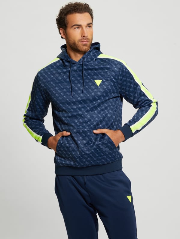Guess green hoodie clearance