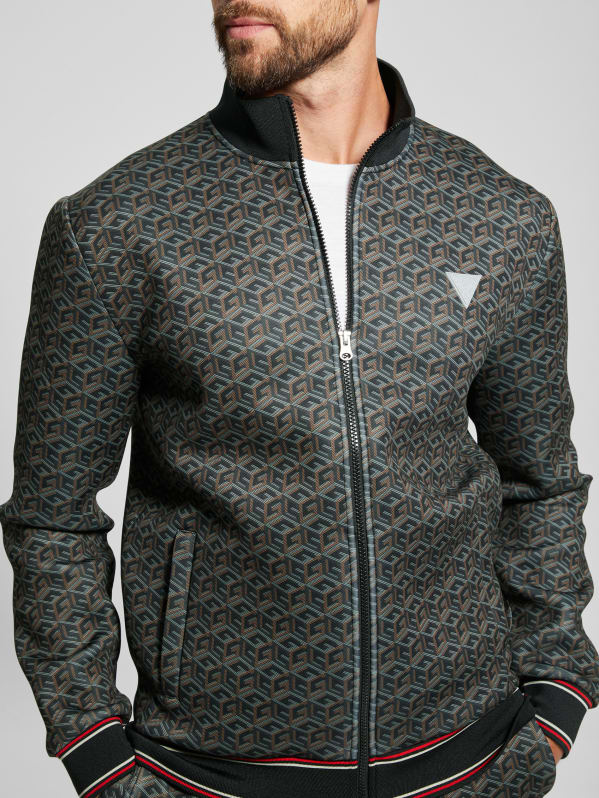 GUESS Rolph Signature Cube Jacket Macro g Cube Brown Combo XS