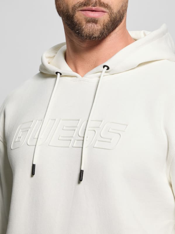 GUESS Eco Aldwin Hoodie White M