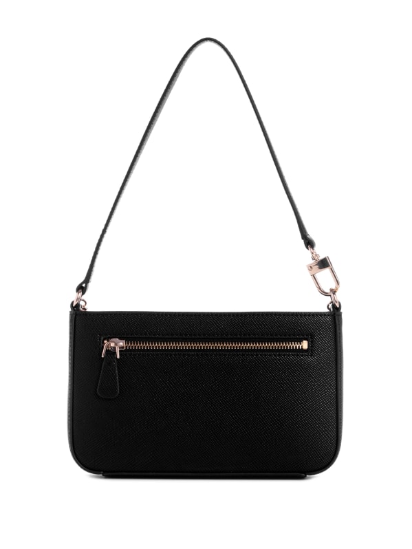GUESS Noelle Mini Top zip Shoulder Bag Black One Size