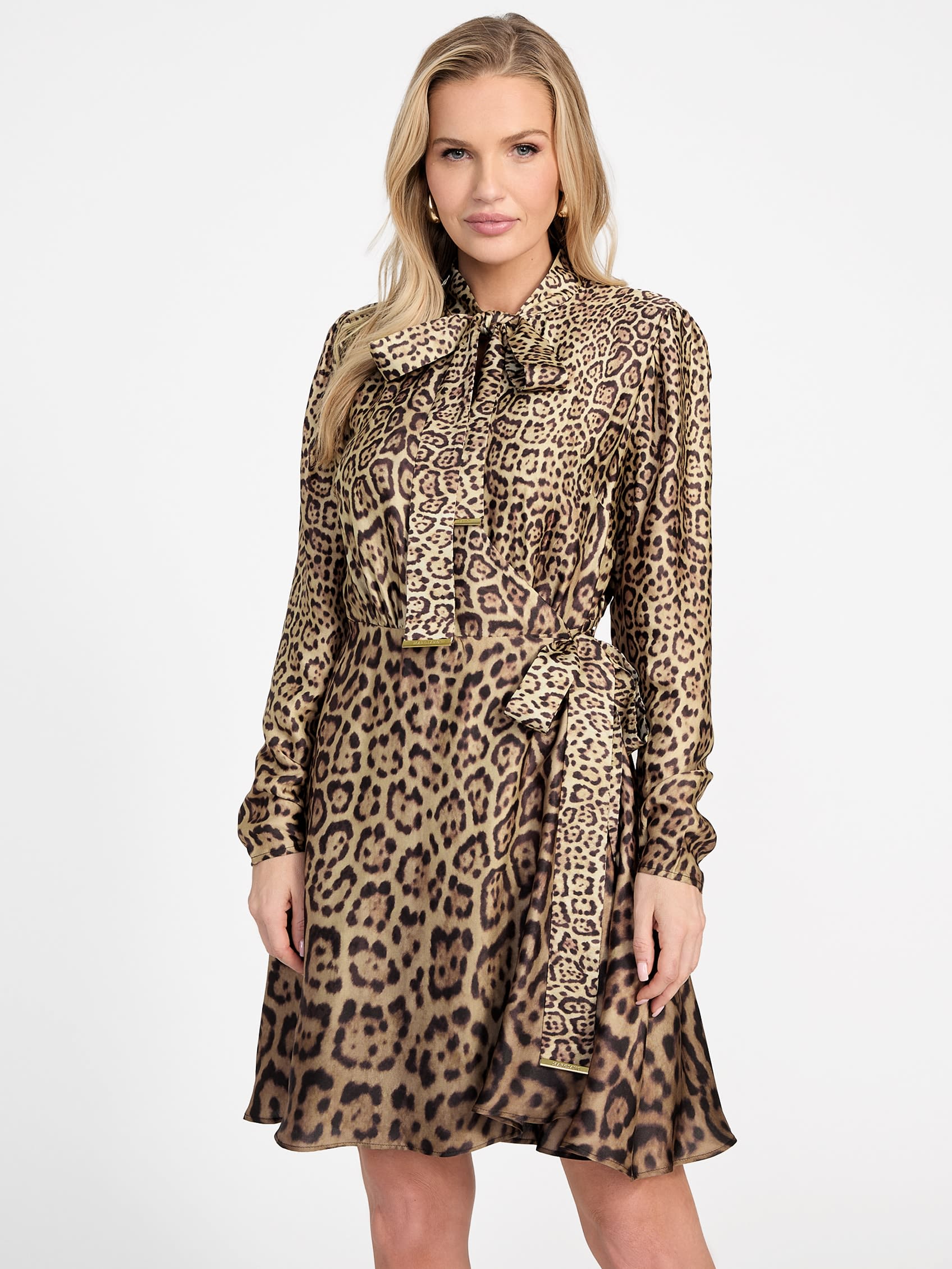 MARCIANO Eco Alanis Printed Satin Dress