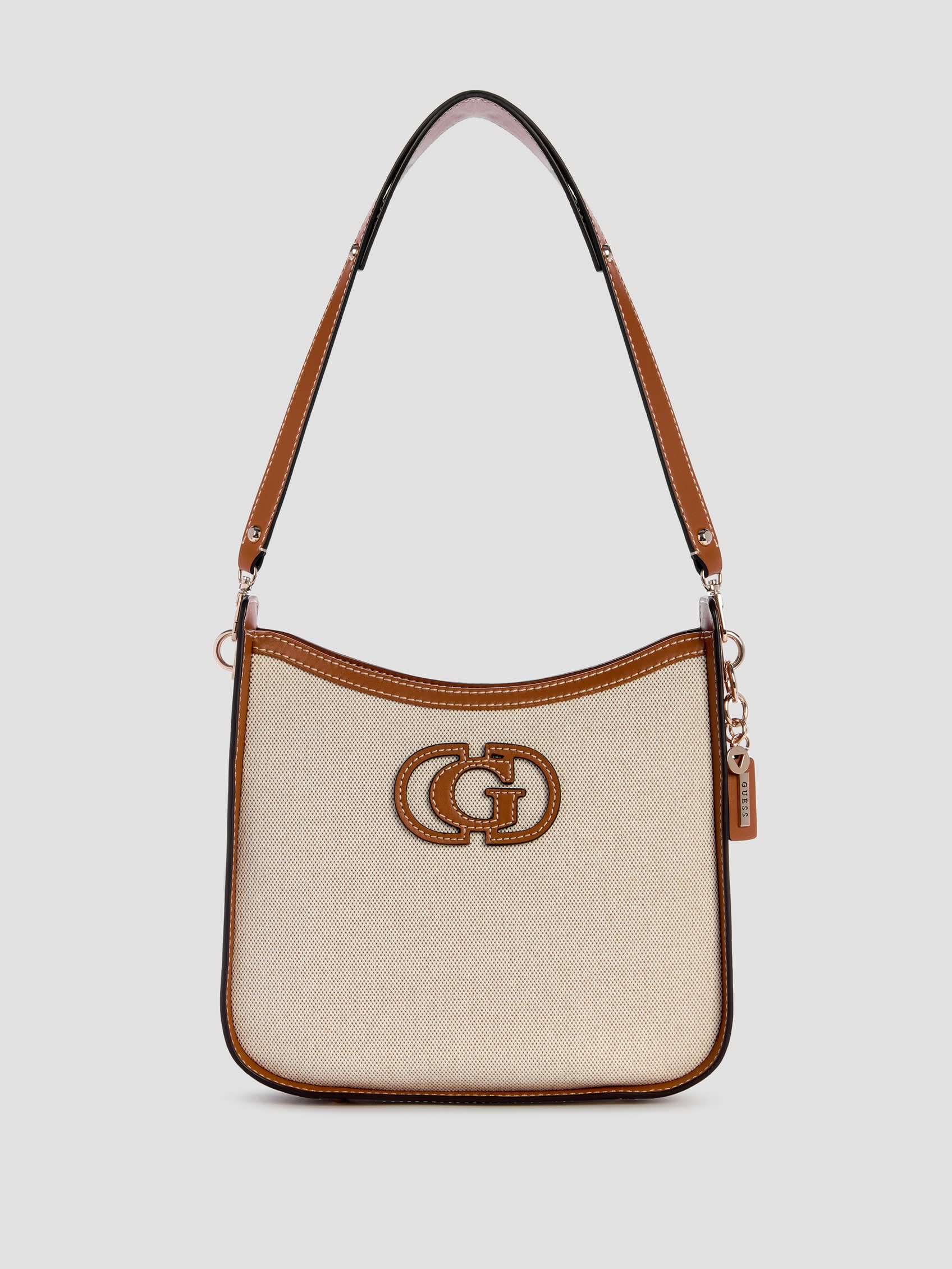 GUESS Sebina Canvas Bucket Shoulder Bag